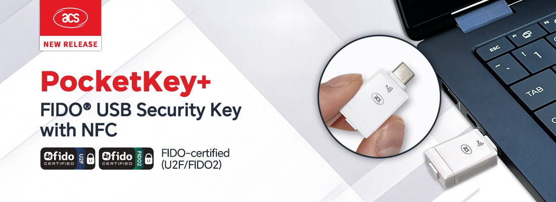PocketKey+ FIDO Certified USB Security Key with NFC
