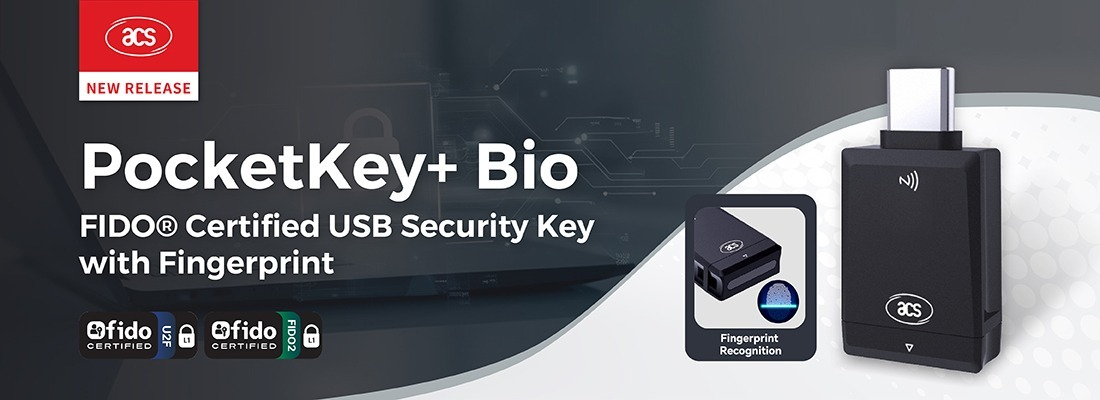 PocketKey+ Bio FIDO認定指紋認証対応 USB セキュリティキー